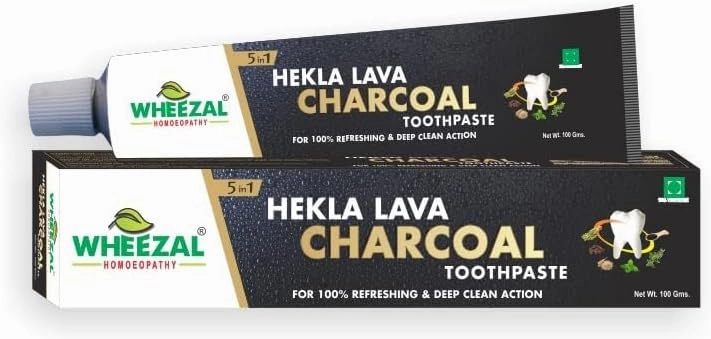 Hekla Lava Charcoal Toothpaste (100gm) (Pack of 3)