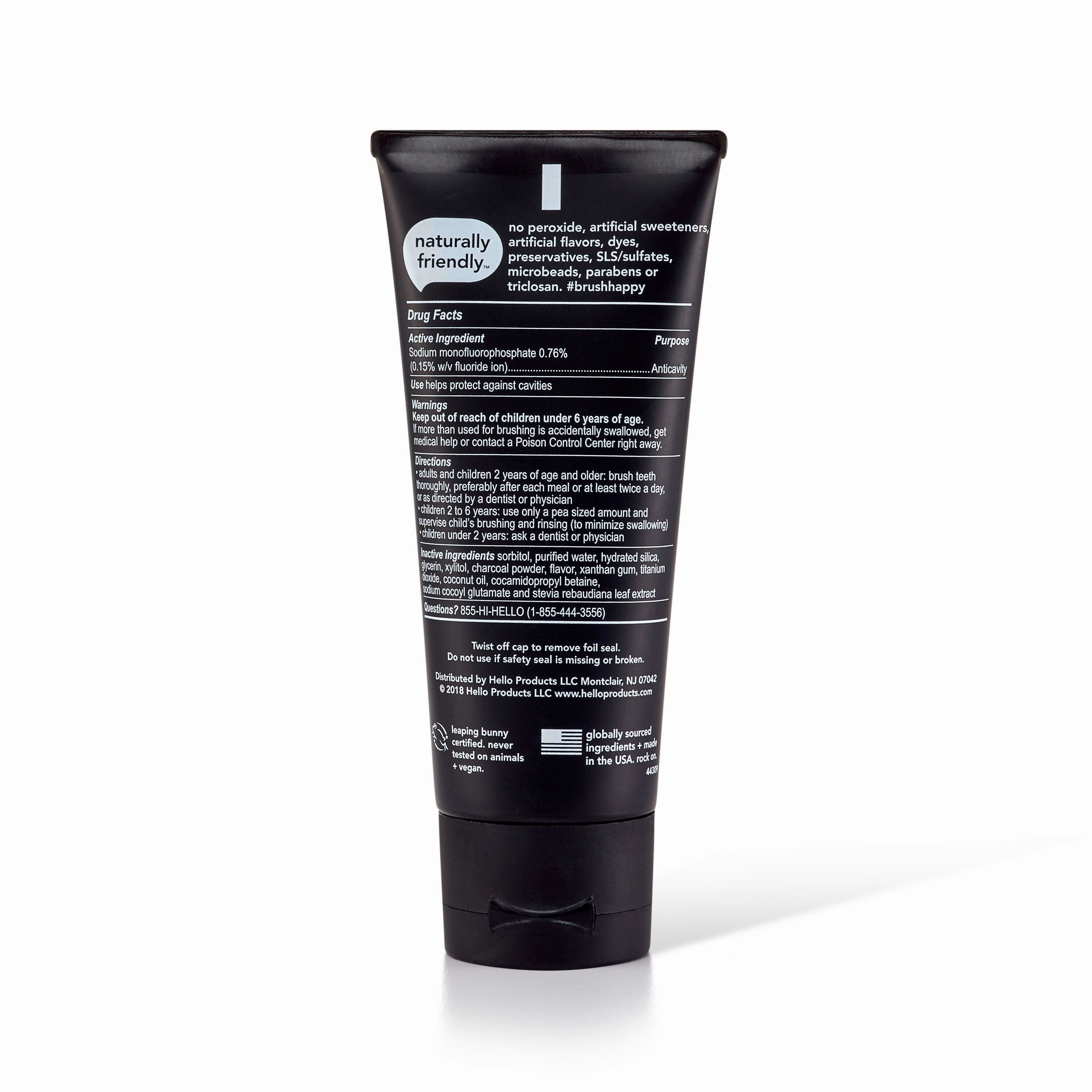 hello Activated Charcoal Epic Whitening Fluoride Free Toothpaste