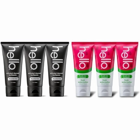 Hello Activated Charcoal Toothpaste, Fluoride Free with Activated Charcoal & Natural Watermelon Flavor Baby & Kids Fluoride Free Toothpaste, Vegan, SLS Free