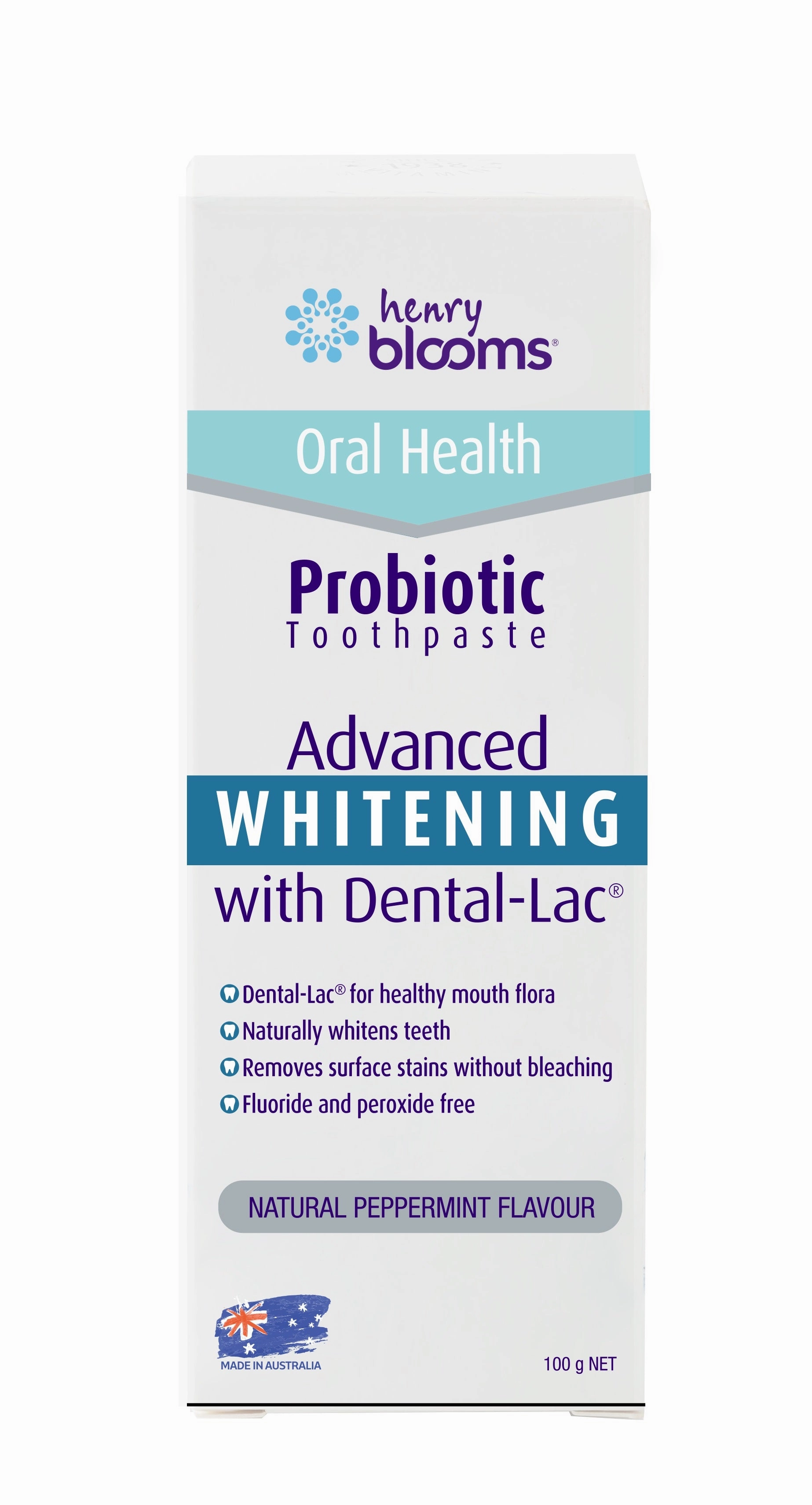 Henry Blooms Probiotic Toothpaste Whitening 100g