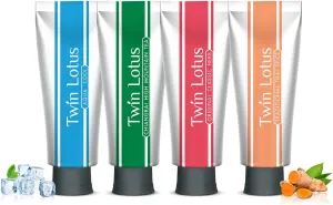 Herbal Toothpaste Mixed Flavors Set 400g (Pack of 4) Thai Ginger Lilac Jiuli Xiang Fluoride Free Improve Dental Health