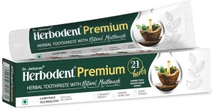 Her.bodent Premium Gingivitis Prevention Toothpaste-165G Pack of 1|A Unique Blend of 21 Herbs Like Neem, Clove, Cinnamon, Cardamom with Natural Mouthwash-No Paraben, No Fluoride, No Saccharin