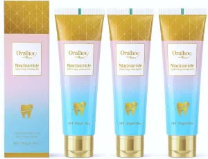 High Niacinamide Whitening Toothpaste – Deep Stain Removal, Long Lasting Fresh Breath, Peach Pink Paste for Brilliant Smile & Oral Health, Fluoride Free (3)