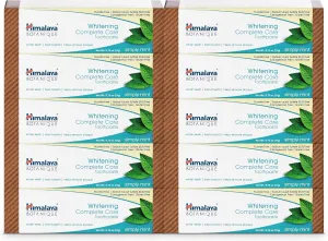 Himalaya Botanique Whitening Complete Care Toothpaste, 10 Pack Travel Size, Teeth Whitening, Fights Plaque, Fluoride Free, No Artificial Flavors, SLS Free, Simply Mint Flavor, TSA Approved, 0.74 Oz
