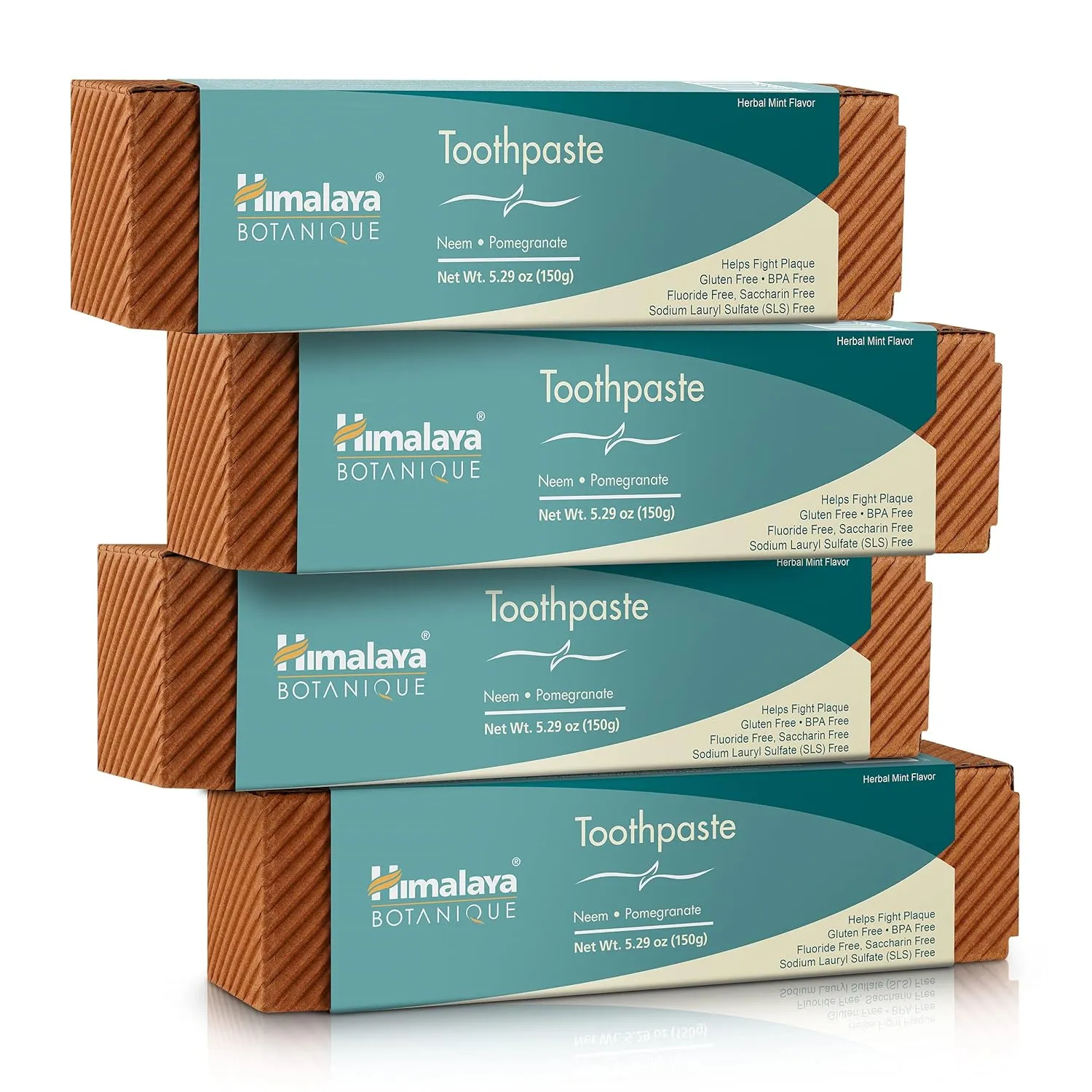 Himalaya Neem & Pomegranate Organique | Fluoride Free Toothpaste | Vegetarian | 150g (4-Pack)