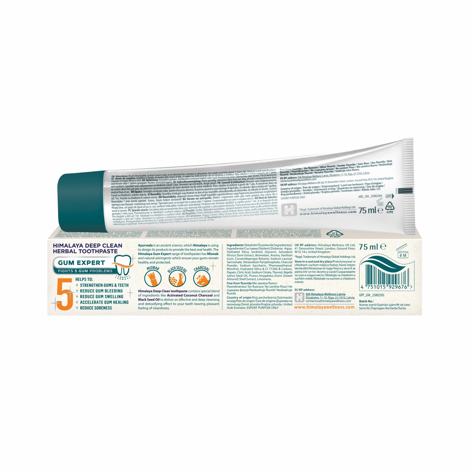 Himalaya Gum Expert Deep Clean Herbal Toothpaste - 75 ml