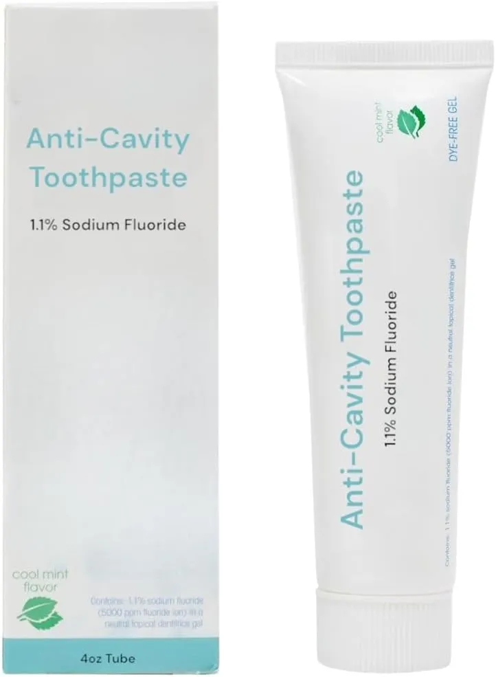House Brand Dental Anticavity & Sensitivity Relief Toothpaste with 1.1% Sodium Fluoride, 5% Potassium Nitrate Mint Flavored 4oz Tube