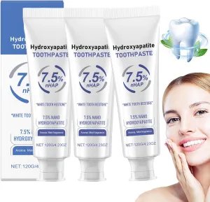 Hydroxyapatite Toothpaste 7.5%, Hydroxyapatite Toothpastes for Enamel Protection and Tooth Strengthening, Gentle and Effective Formula, Fluoride-Free (3)