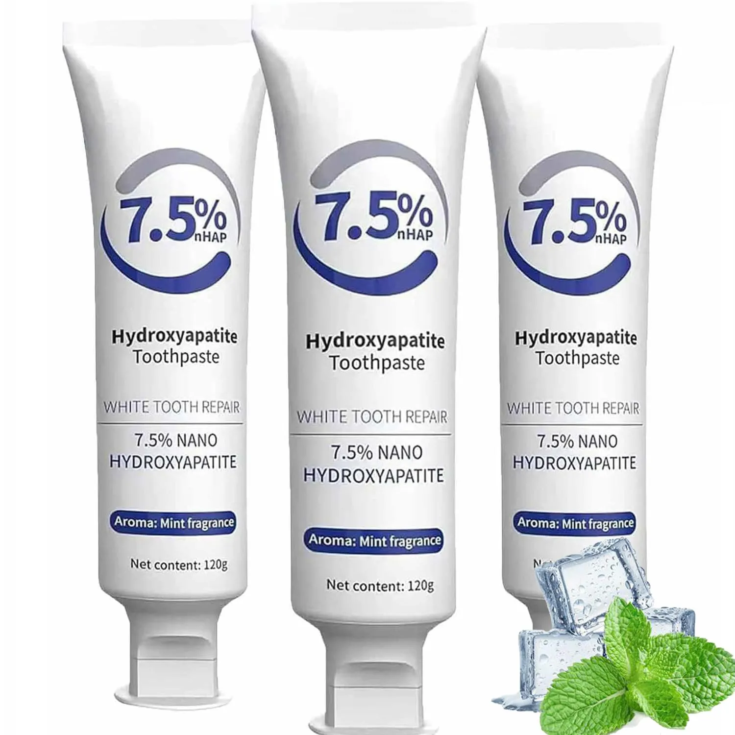 Hydroxyapatite Toothpaste - Hidroxiapatita Toothpaste, Pasta De Dientes Con Hidroxiapatita, 7.5% Hydroxyapatite Toothpaste For Enamel Protection And Tooth Strengthening (3)