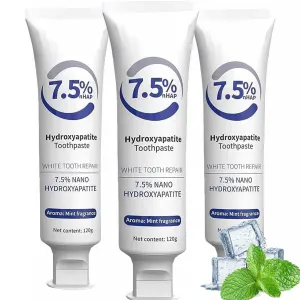 Hydroxyapatite Toothpaste - Hidroxiapatita Toothpaste, Pasta De Dientes Con Hidroxiapatita, 7.5% Hydroxyapatite Toothpaste For Enamel Protection And Tooth Strengthening (3)
