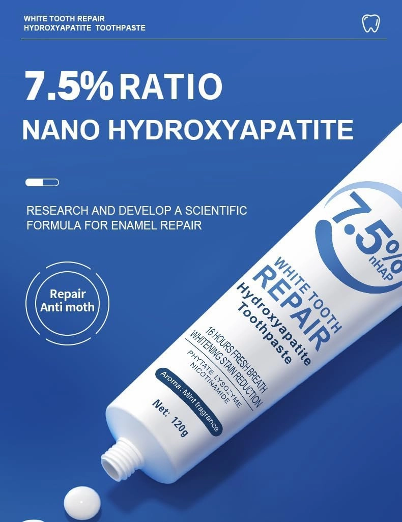 Hydroxyapatite Toothpaste,Hidroxiapatita Toothpastes for Advanced Enamel Protection,Fluoride-Free Toothpastes for Sensitive Teeth, (3)