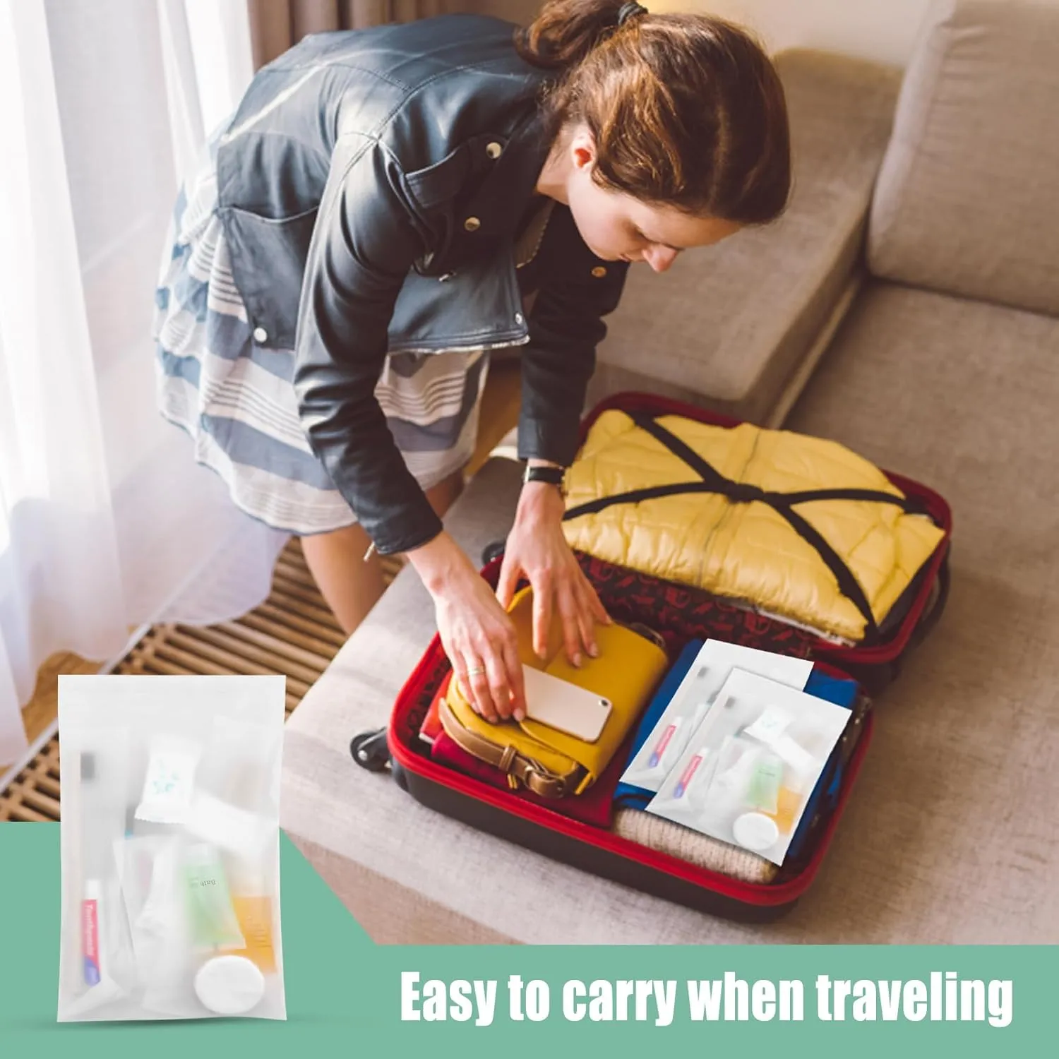 Hygiene Kit Bulk, Individually Packed, The Convenience Kit Bulk Is Fully Equipped And Clean And Hygienic, Convenience Kits Suitable For Hotel, Home, Camping, Travel (100 Sets)