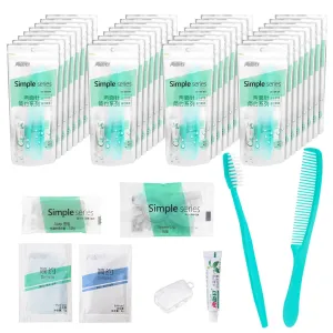Hygiene Kit Bulk, Individually Packed, Travel Hygiene Kit With Toothbrush, Toothpaste, Comb, Shampoo, Shower Gel, Shower Cap And Soap, Suitable For Hotel, Home, Camping, Travel (50 pcs)