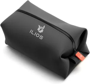 ILIOS Mini Kit - Silicone Organizer, Bathroom Travel Bag - Features Heavy-Duty Zipper, Leak Resistance, Easy to Clean - 1 Charcoal Bag Packed