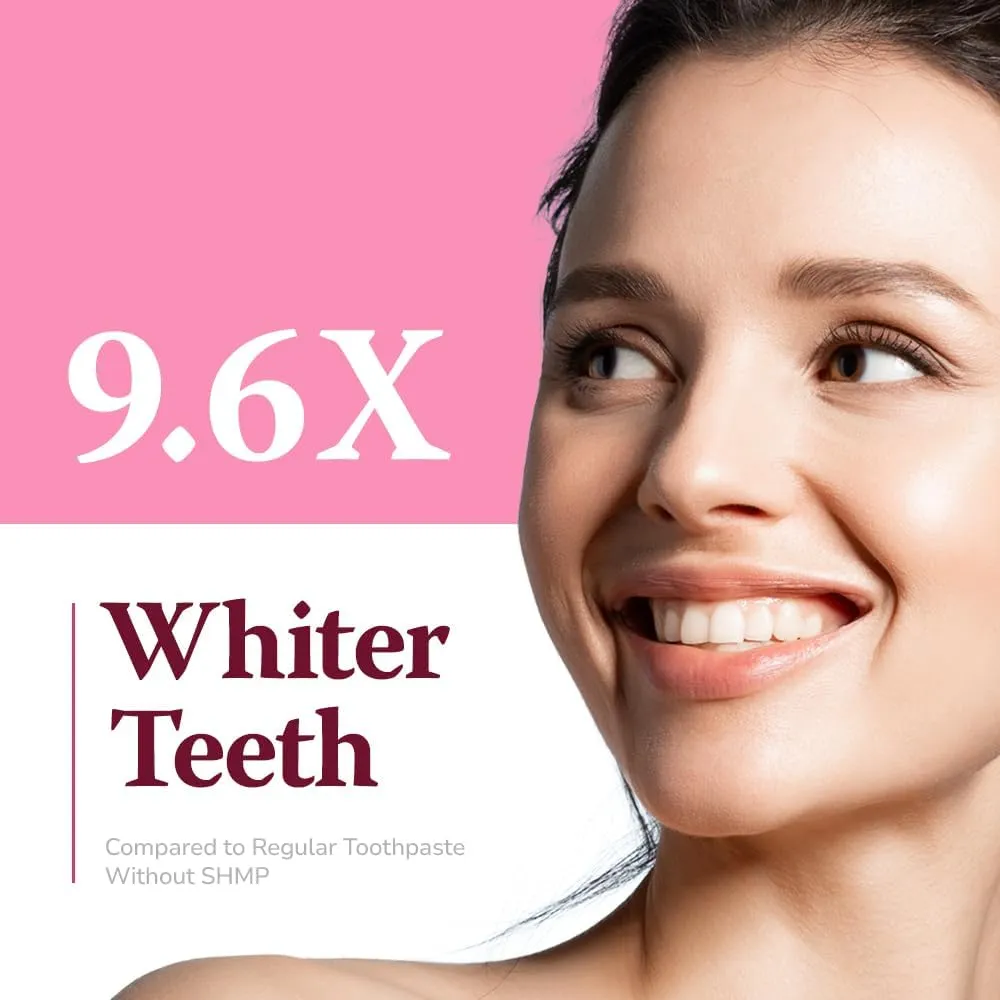Intensive Whitening Toothpaste, 4.2oz (3 Packs) - Teeth Whitening for Adults with Fluoride for Anti Cavity & Enamel Repair, Pink Toothpaste, Fresh Spearmint Flavor