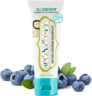 Ja.ck N' Ji.ll Natural Toothpaste for Baby and Infants - Fluoride Free Training Toothpaste, 40% Xylitol, BPA Free - Blueberry, 1.76 oz (Pack of 1)