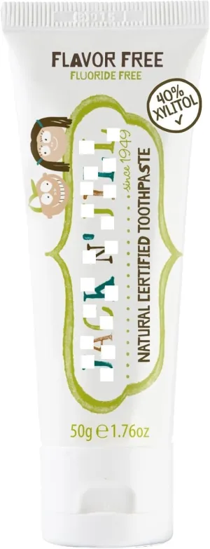 Ja.ck N' Ji.ll Natural Toothpaste for Baby and Infants - Fluoride Free Training Toothpaste, 40% Xylitol, BPA-Free - Flavor Free, 1.76 oz (Pack of 1)