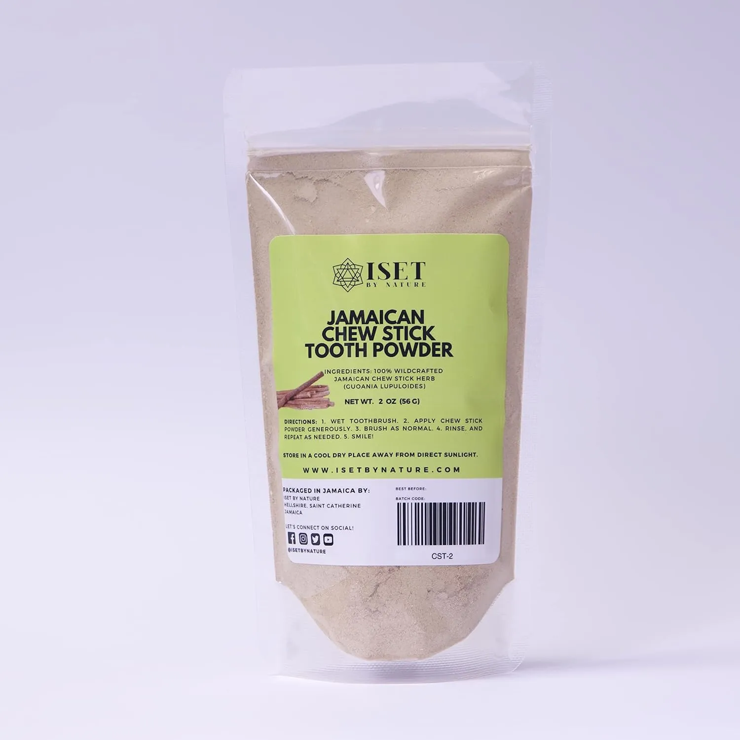 Jamaican Chew Stick Tooth Powder, 100% Natural Toothpaste, Organic Herbal ToothPowder, Non Fluoride, Toxin Free