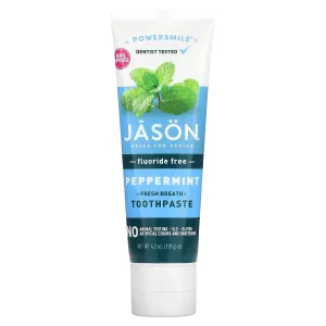JASON NATURAL COSMETICS Fluoride Free Powersmile Toothpaste, 4.2 OZ