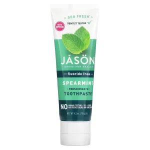 JASON NATURAL COSMETICS Fluoride Free Sea Fresh Toothpaste, 4.2 OZ