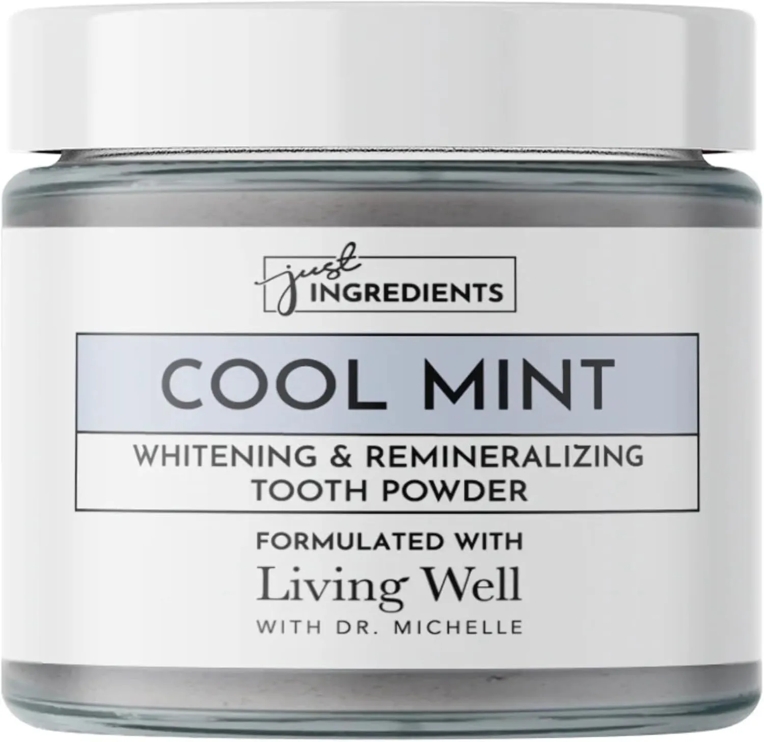 Just Ingredients Whitening Remineralizing Tooth Powder | 60 Day Supply | Toothpaste with Water Activated Formula | Use with Toothbrush for Baking Soda Powered Teeth Whitening | Essential Oils Formula