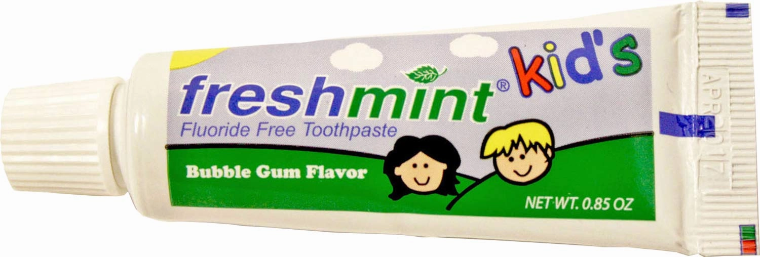KFFTP85B Freshmint Kids Fluoride Free Toothpaste, Bubblegum Flavor, 0.85 oz. (Pack of 144)
