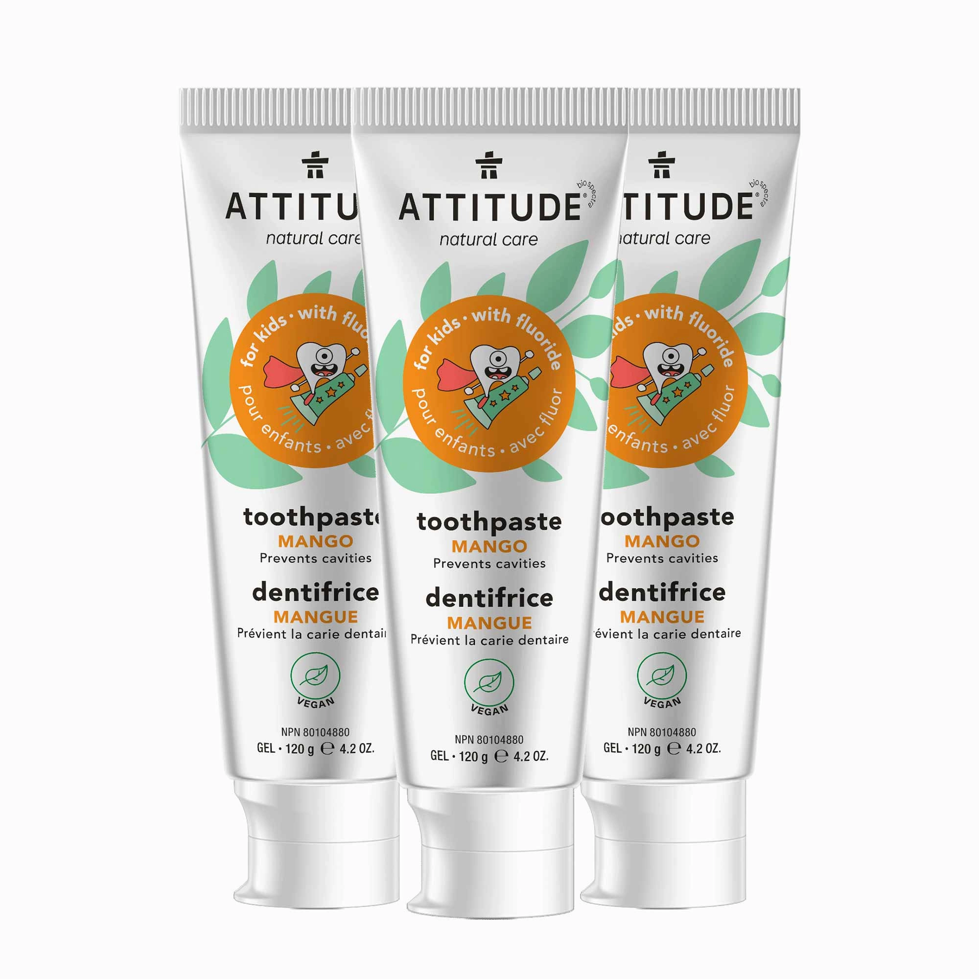 Kids Toothpaste with fluoride trio