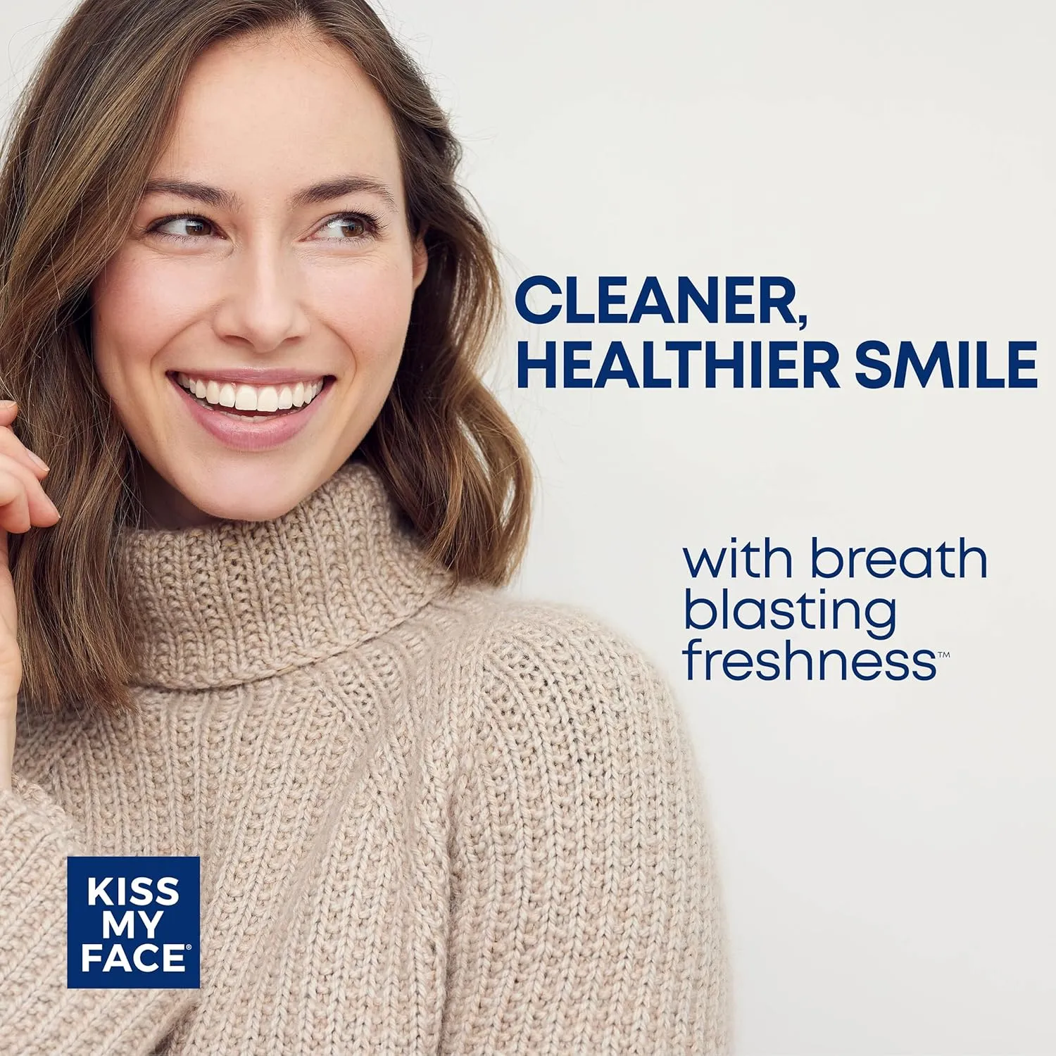 Kiss My Face Triple Action Toothpaste Gel, Herbal Mint Flavor, Removes Plaque, Whitens Teeth, Prevents Tartar, with Tea Tree Oil and Aloe, Fluoride Free, Vegan, 4.5 oz, 6 Pack