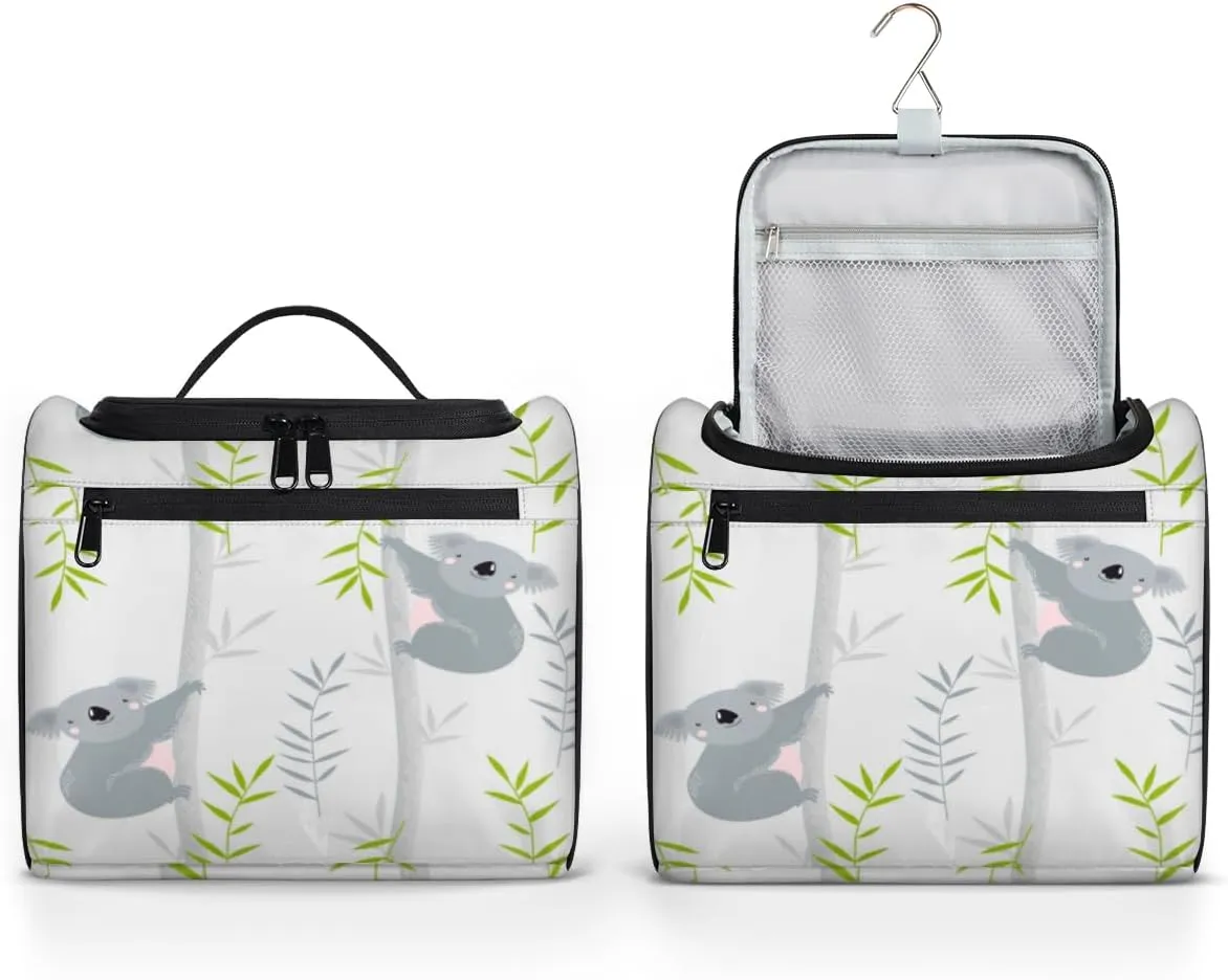 Koalas Paint Hanging Toiletry Bag for Men Women Travel Cosmetic Makeup Organizer Bag Water Resistant Large Portable Wash Case for Accessories, Toiletries, Cosmetics