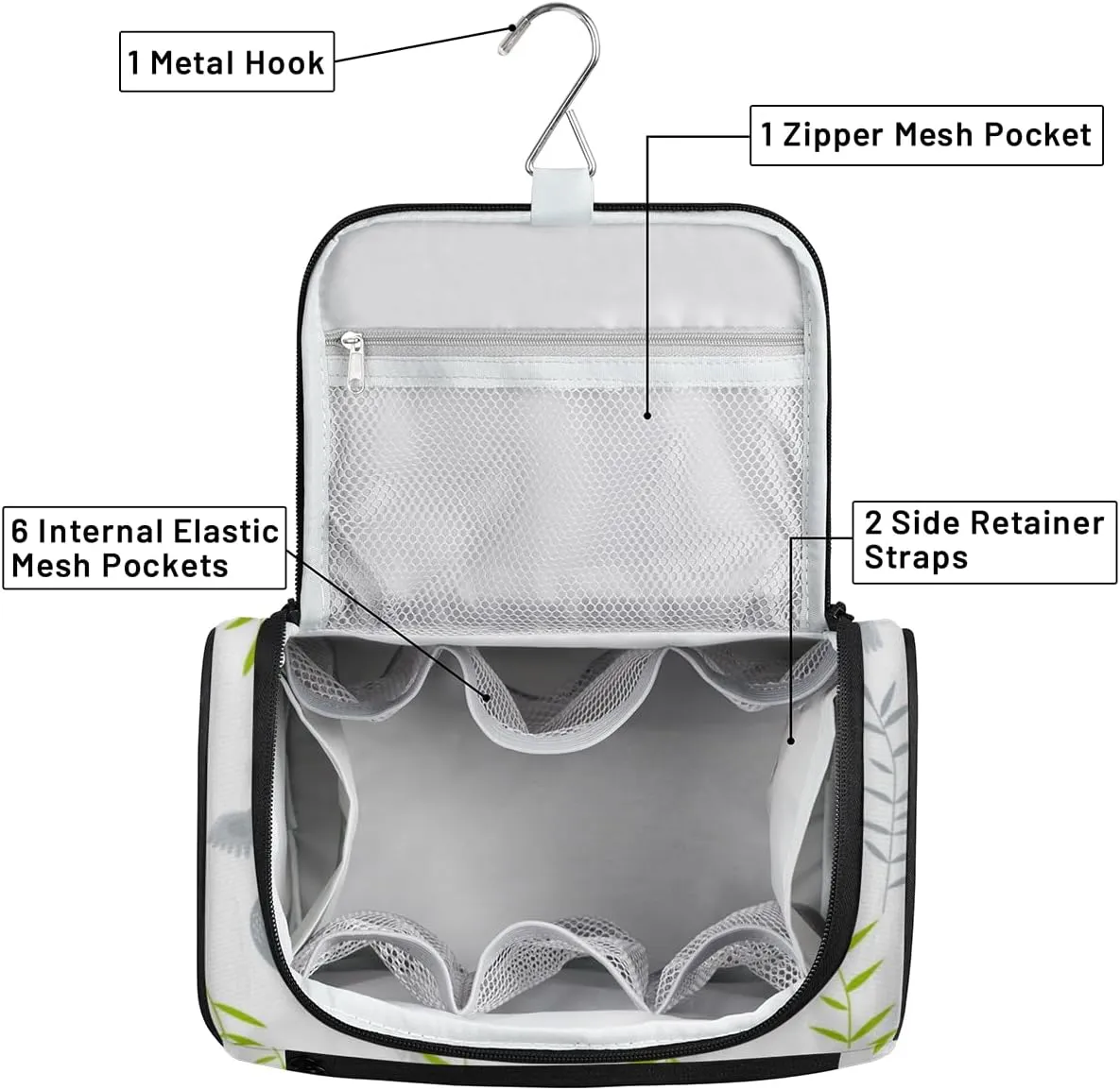 Koalas Paint Hanging Toiletry Bag for Men Women Travel Cosmetic Makeup Organizer Bag Water Resistant Large Portable Wash Case for Accessories, Toiletries, Cosmetics