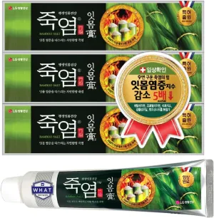 Korean Bamboo Salt Itmomgo Toothpaste, 4.23 oz*3 (Total 12.69 oz) – Jukyeom Toothpaste for Fresh