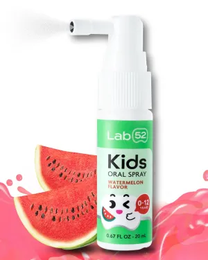 LAB52 Kids Oral Spray, Toddler Toothpaste Helper for Cavity Repair and Fresh Breath, Children Anticavity with Fluoride Free for Newborn to Preschoolers, Xylitol Watermelon Flavor