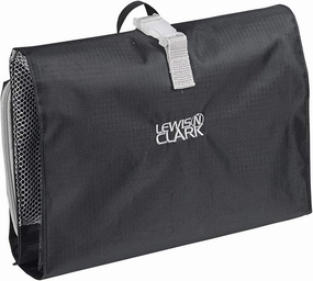 Lewis N. Clark Hanging Toiletry Bag for Travel Accessories, Shampoo, Cosmetics   Personal Items with Waterproof Compartment and Folding Design, Black