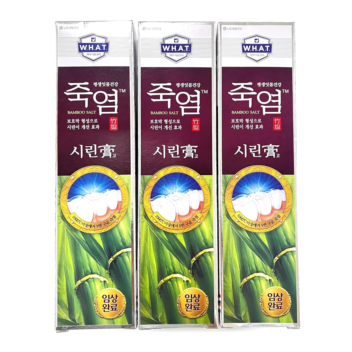 LG Shiringo Bamboo Salt Toothpaste for Sensitive Teeth 120gram (4.23ounce) x 3 counts
