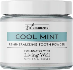 Living Well with Dr. Michelle Remineralizing Tooth Powder | Fluoride-Free Hydroxyapatite Formula | Supports Enamel Strength & Oral Wellness | Safe, Clean Ingredients | Cool Mint Flavor