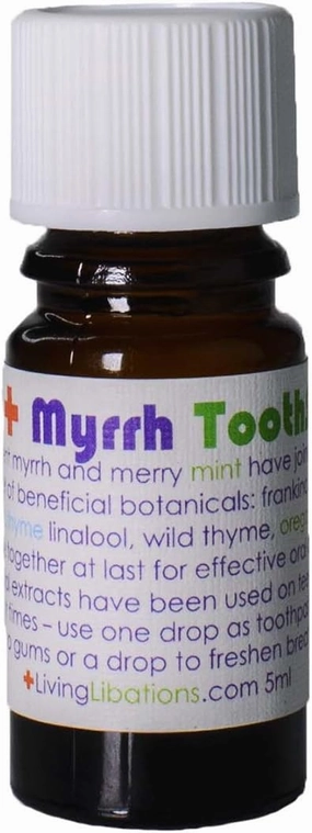 Living Libations - Organic Mint   Myrrh Tooth Serum | Natural, Wildcrafted, Vegan Clean Beauty (0.17 fl oz | 5 ml)