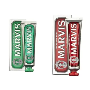 Marvis Classic Strong Mint and Cinnamon Mint Toothpaste Set, 3.8 oz
