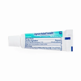 Medline Sparkle Fresh Toothpaste, Fluoride Protection, 0.6 oz., Dental Hygiene and Oral Care, Pack of 144