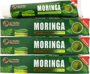 Moringa Herbal Toothpaste 6.5 oz by Al-Madina – Natural Oral Care with Clove, Myrrh & White Oak Bark – Fluoride-Free, Paraben-Free, Sulphate-Free – Gum Care & Fresh Breath - Pack of 3