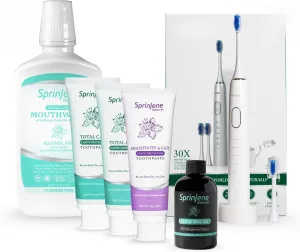 Mother Nature’s Smile | Limited Edition Mother’s Day Gift Set – Cavity Protection Natural Toothpaste with Fluoride, Mouthwash, Toothbrush & Black Seed Oil Pulling | Clean, Vegan, SLS-Free
