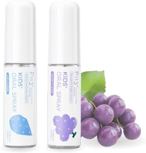 Mouth Spray for Kids Toddler Toothpaste Helper Fluoride Free Baby Toothpaste Cavity Protection Oral Care with Natural P113  Antibacterial Peptide for Newborns to Age 6 (Original&Grape)
