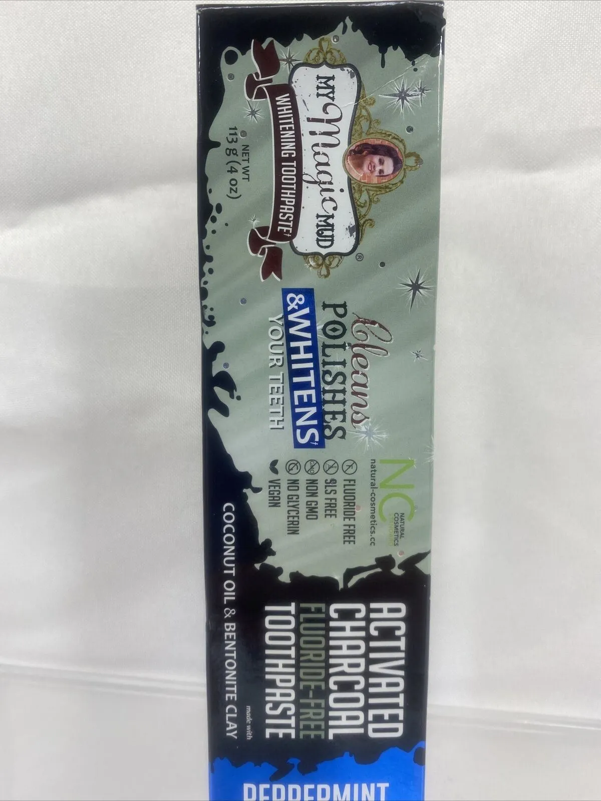 My Magic Mud Activated Peppermint Charcoal Fluoride-Free Whitenin Toothpaste 4oz