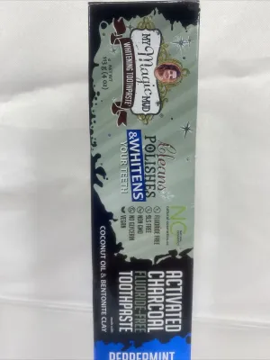 My Magic Mud Activated Peppermint Charcoal Fluoride-Free Whitenin Toothpaste 4oz