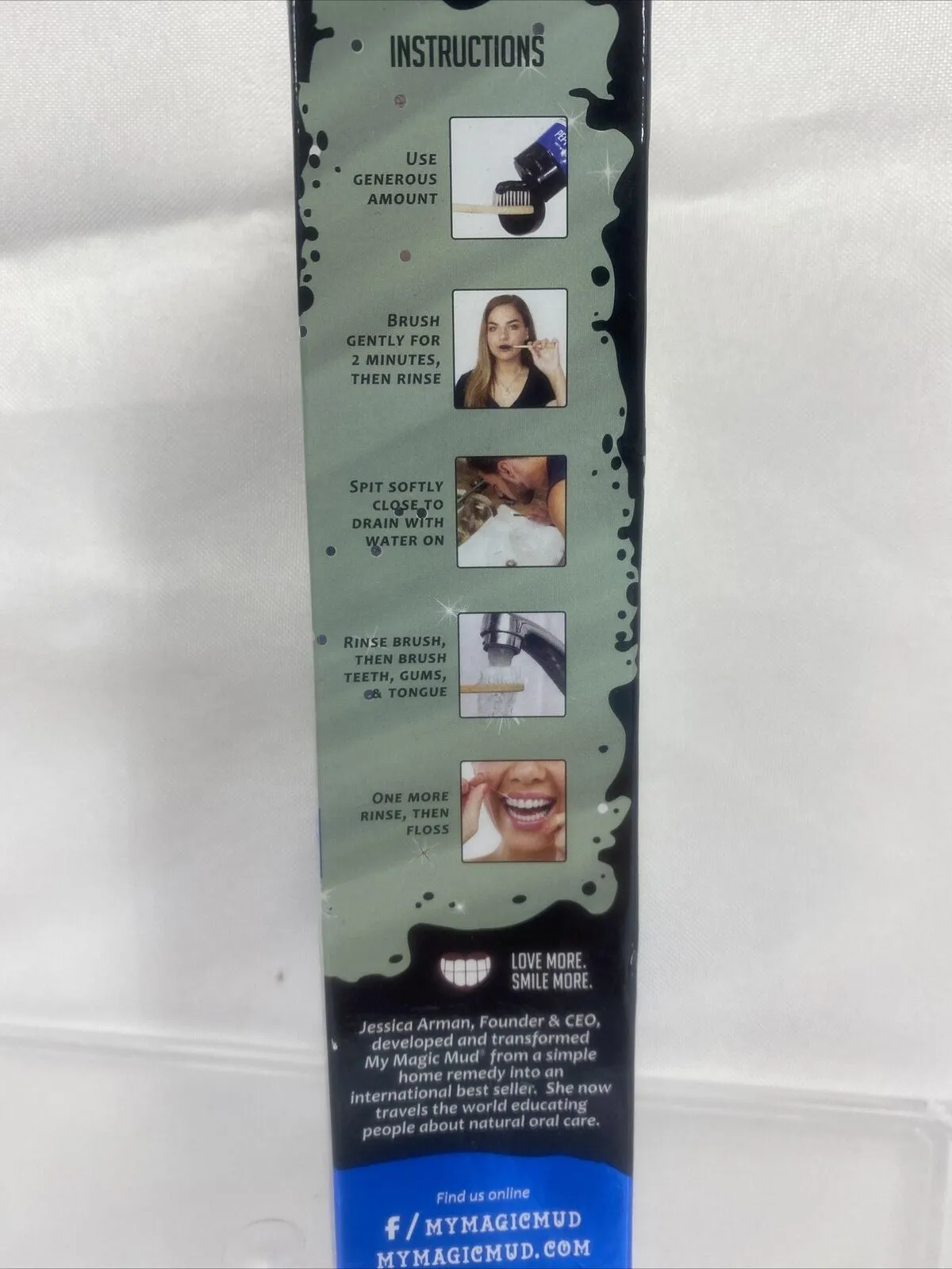My Magic Mud Activated Peppermint Charcoal Fluoride-Free Whitenin Toothpaste 4oz