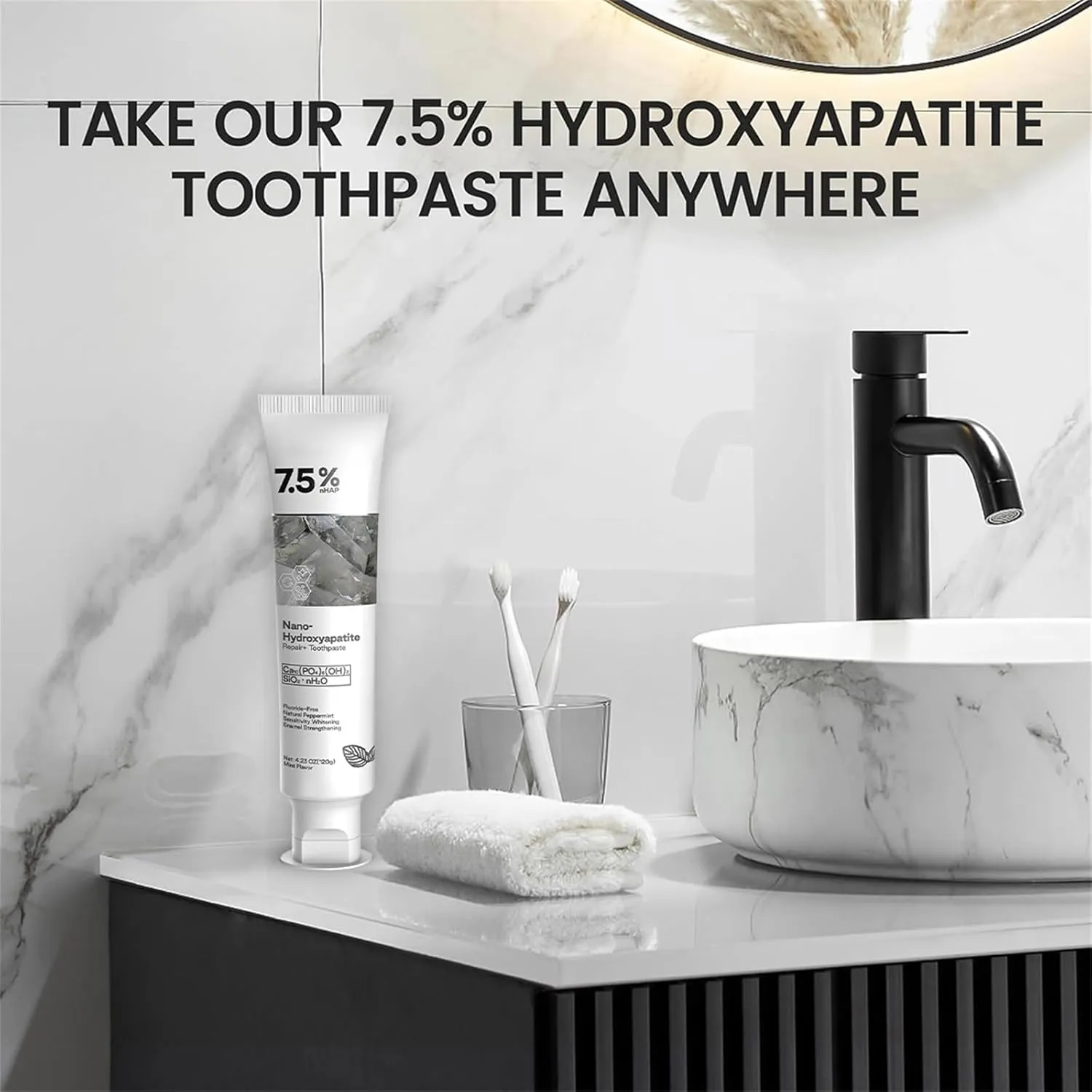 Nano Hydroxyapatite Repair & Protect Toothpaste – Strengthens Enamel, Reduces Sensitivity, Hydroxyapatite Toothpaste, Fresh Breath (2 Pcs)