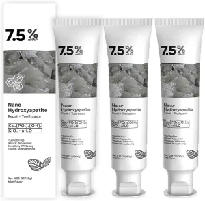 Nano Hydroxyapatite Repair & Protect Toothpaste – Strengthens Enamel, Reduces Sensitivity, Hydroxyapatite Toothpaste, Fresh Breath (3 Pcs)