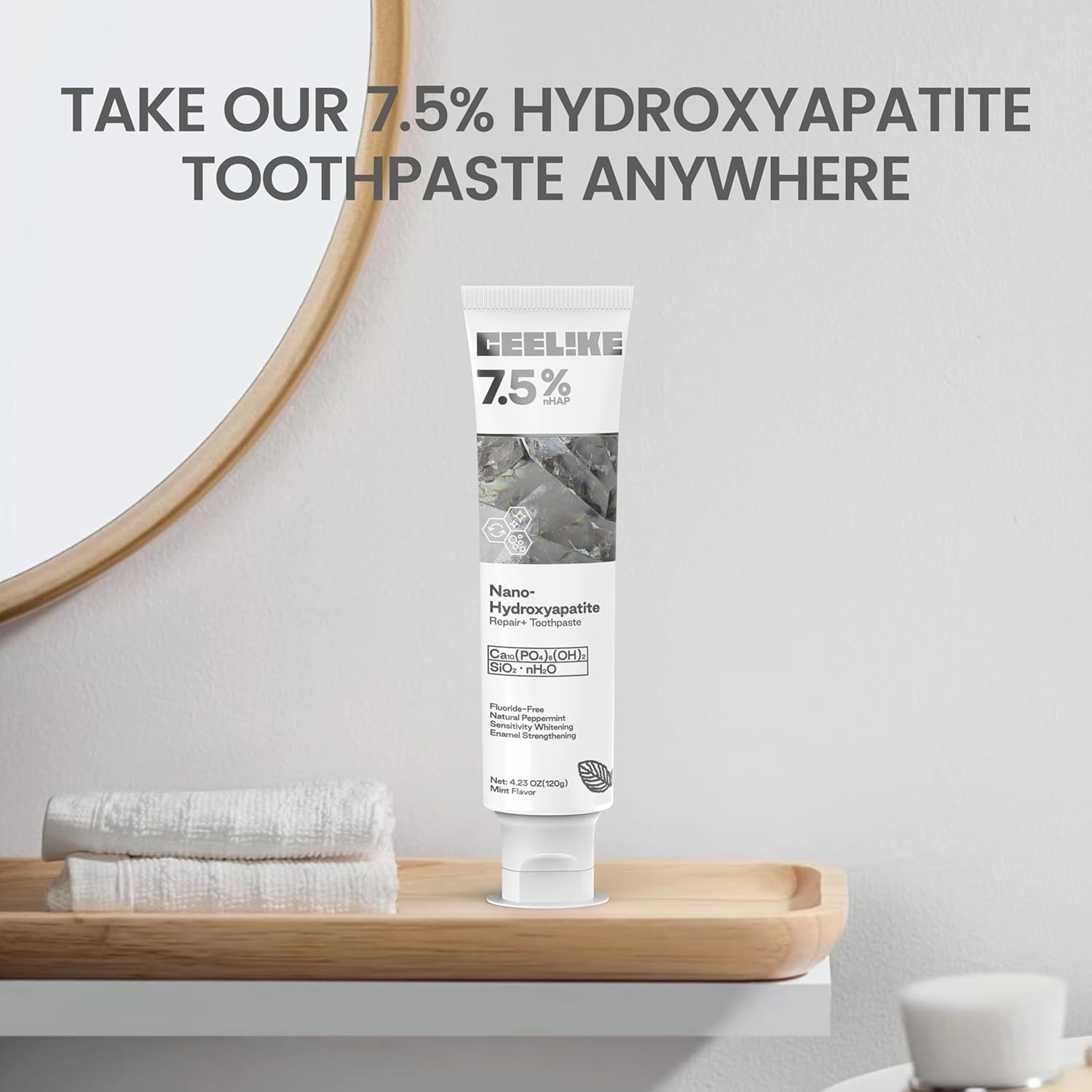 Nano Hydroxyapatite Repair & Protect Toothpaste 4.23oz– Fresh Breath, Strengthens Enamel, Reduces Sensitivity, Fluoride-Free Hydroxyapatite Toothpaste for Sensitive Teeth (3)