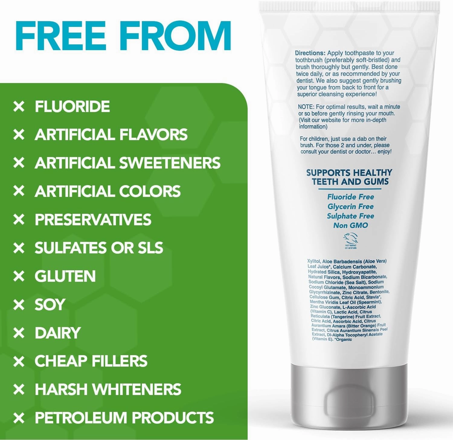 Nano hydroxyapatite Toothpaste Fluoride Free; Dentist Formulated Pro Remineralizing Toothpaste Plus Anti Cavity Xylitol, Tooth Remineralization for Sensitive Teeth & Enamel Support in Peppermint Wow