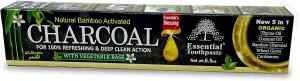 Natural Bamboo Activated Charcoal Toothpaste (3 pk), Natural Teeth Whitening Toothpaste, Charcoal Toothpaste, Fluoride Free Toothpaste