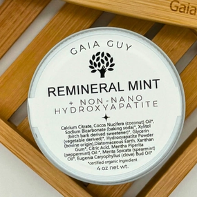 Natural Remineral Mint Toothpaste   Non-Nano Hydroxyapatite | 4oz Glass Jar | Made in The USA | Fresh Minty Taste | Enamel Protection - Cattle Bone Derived Hydroxyapatite